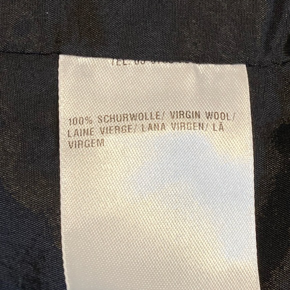 Vintage Escada Blk Wool Crepe Ruched Zipper Front Pencil Skirt - Sz 4 - Picture 6 of 7